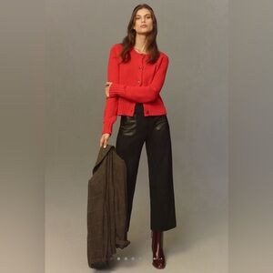 NWT Anthropologie Maeve Colette Cropped Wide Leg Pants 24